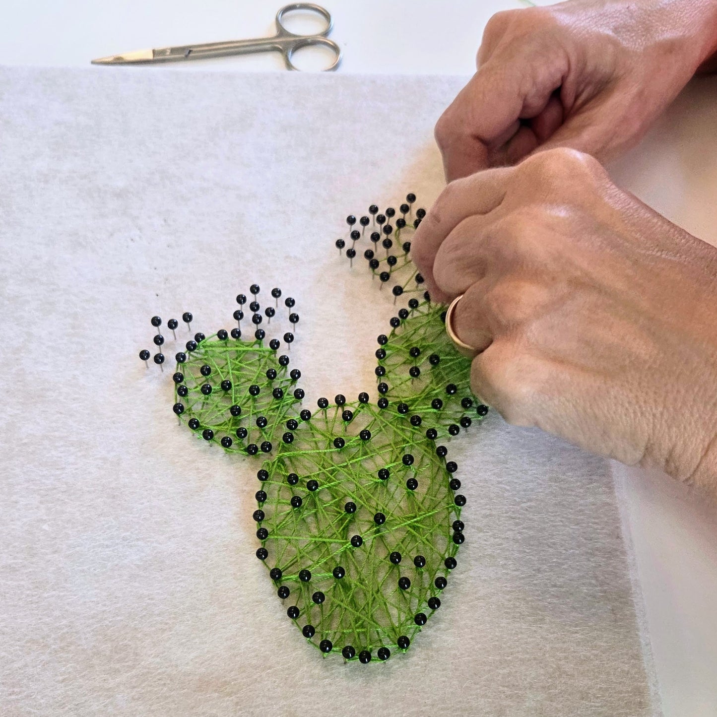 cactus string art bulletin board craft class