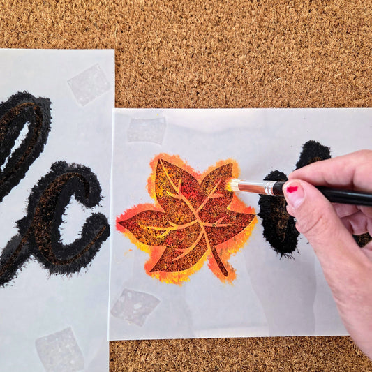 Paint a doormat rug class