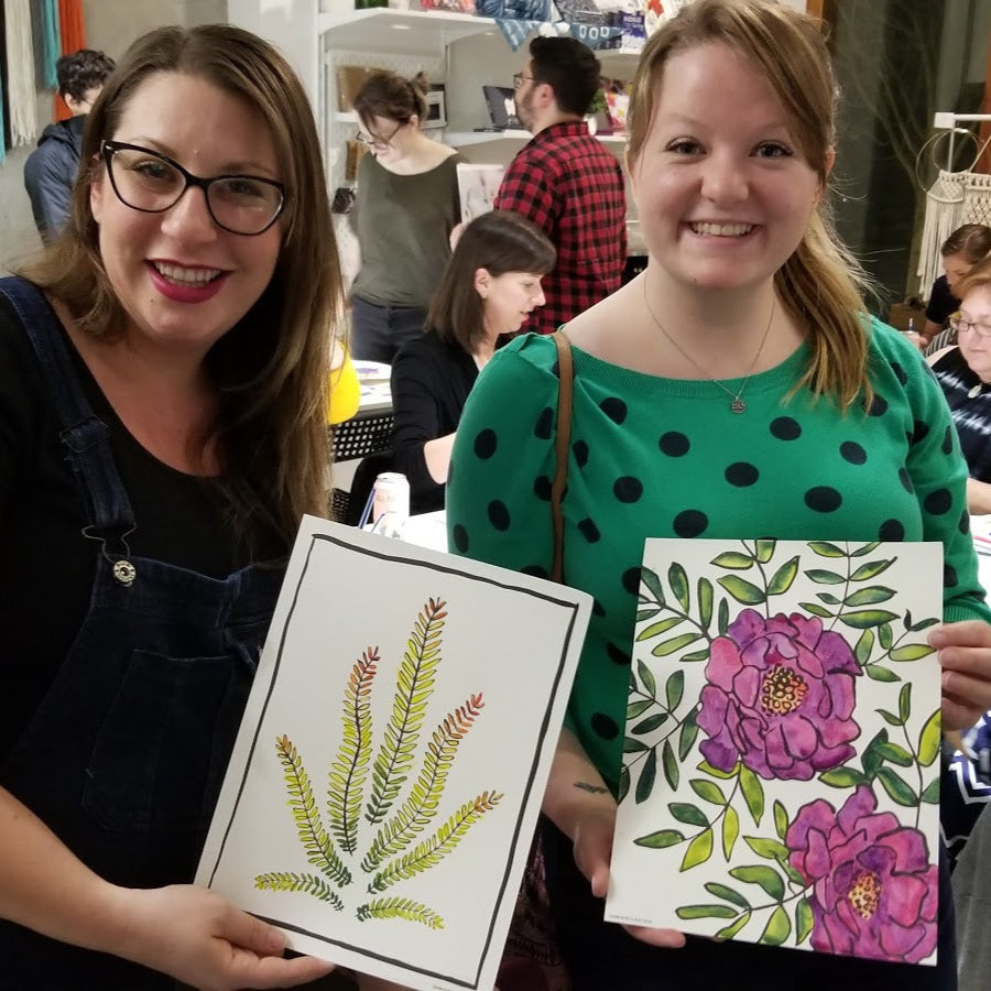 intro watercolor painting class las cruces