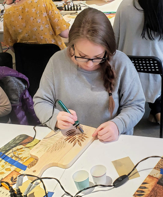 pyrography wood burning workshop