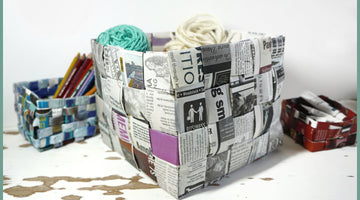Craft Tutorial: Newspaper Basket Weaving