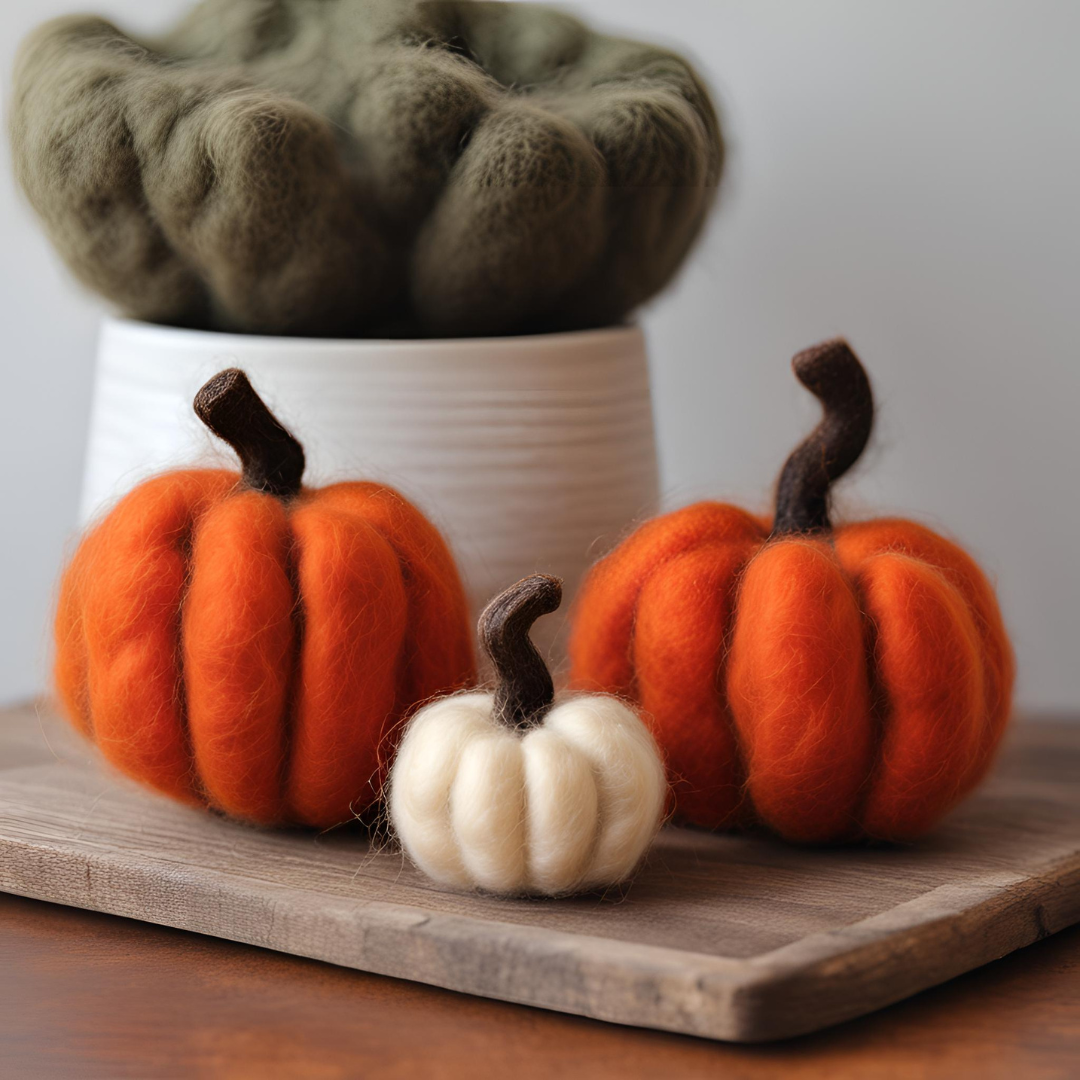 [Virtual] Intro to Needle Felting Class: Pumpkins!