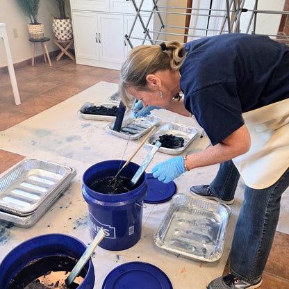Indigo Shibori Dye Fabric Class Mesilla