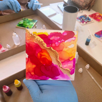 painted ink tiles class las cruces