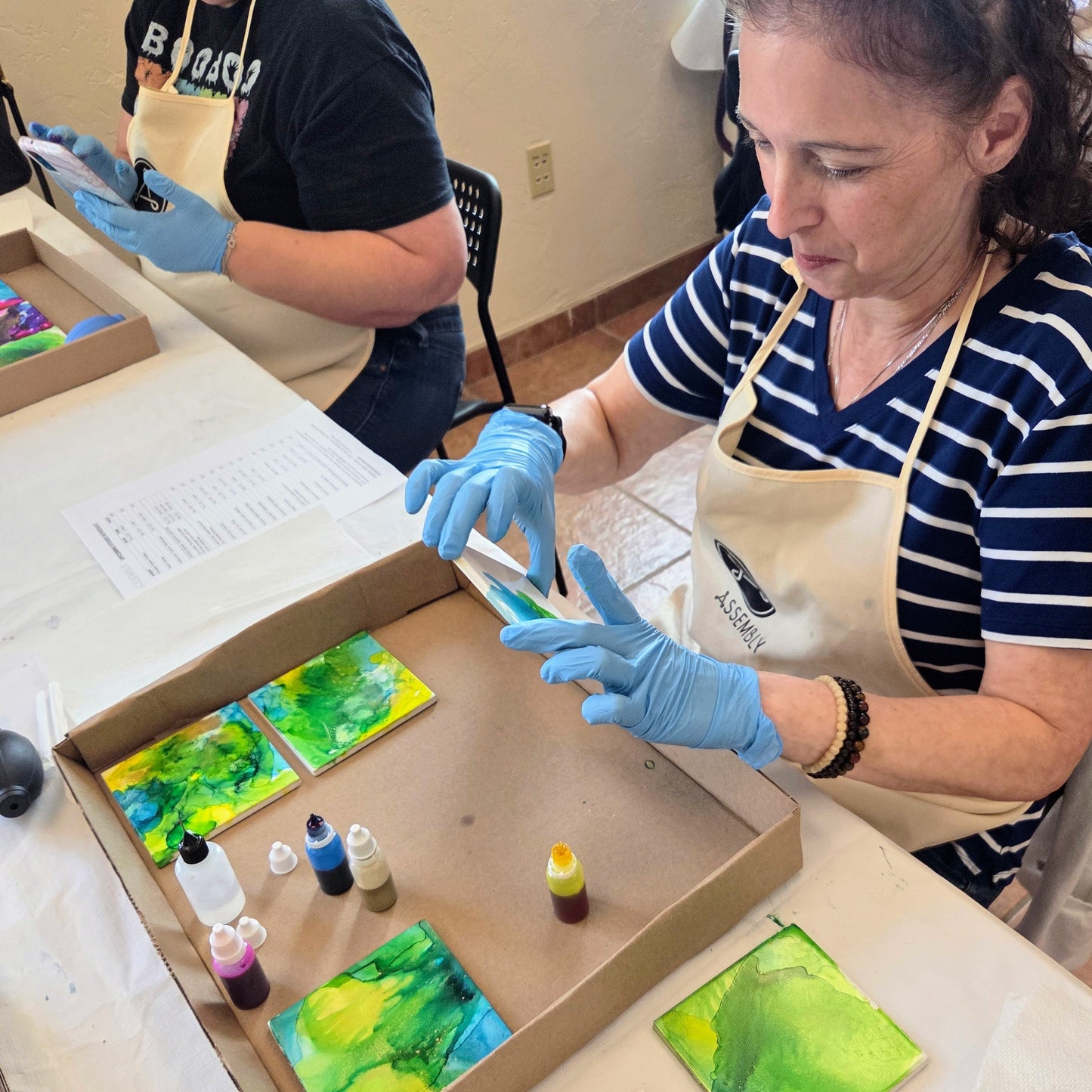 alcohol inks paint art class las cruces