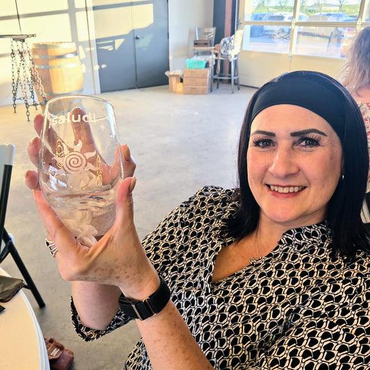 Glass etching custom wine glass wine festival