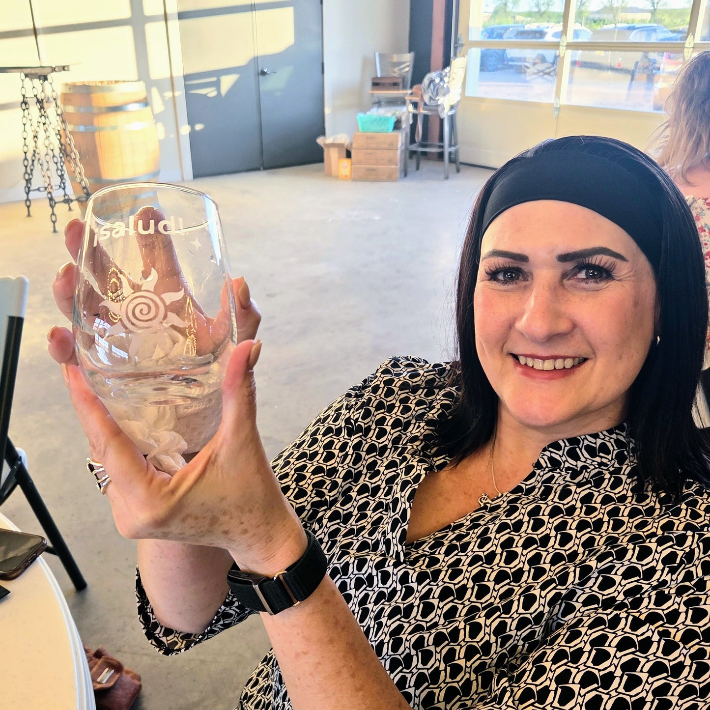 glass etching winery event