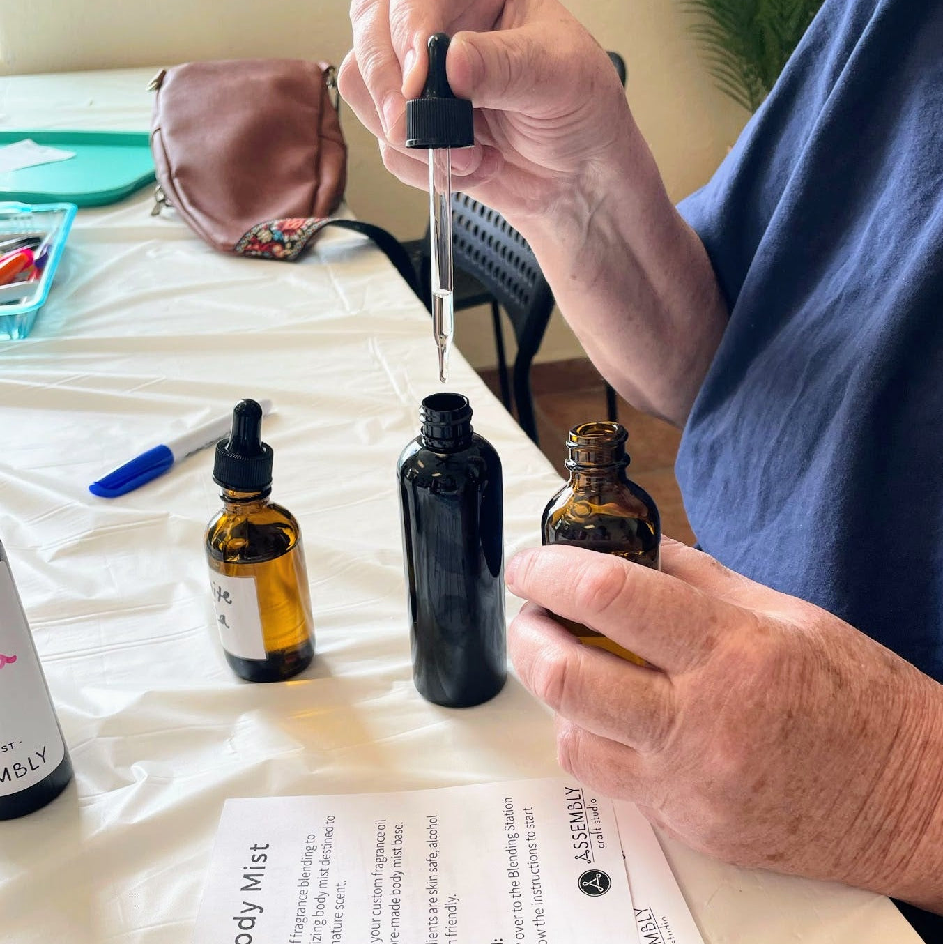 Custom fragrance blending body mist 
