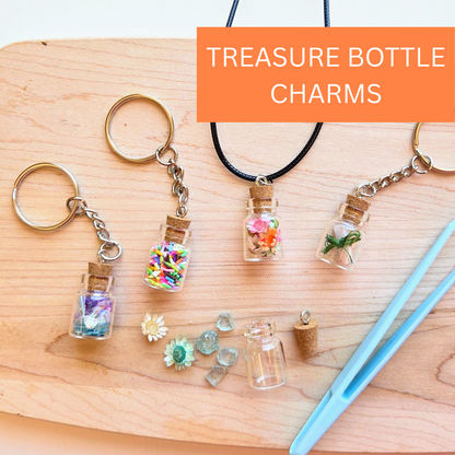 treasure bottle charm for kids diy las cruces