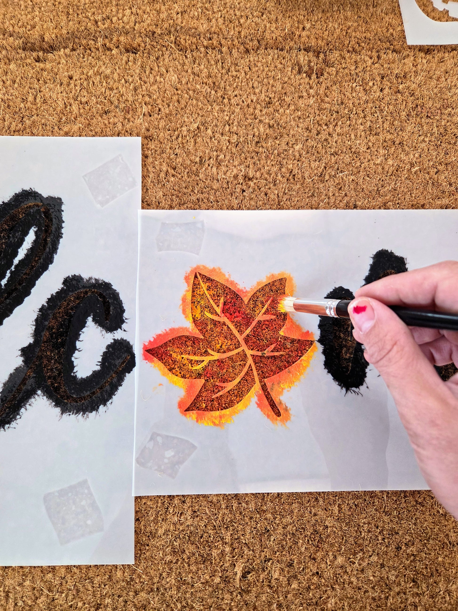 Paint a doormat rug class 