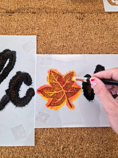 Paint a doormat rug class 