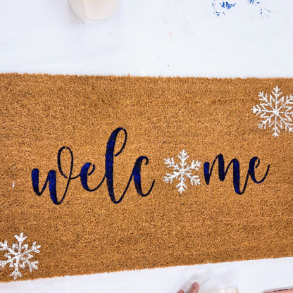 how to stencil a coir rug las cruces painting class