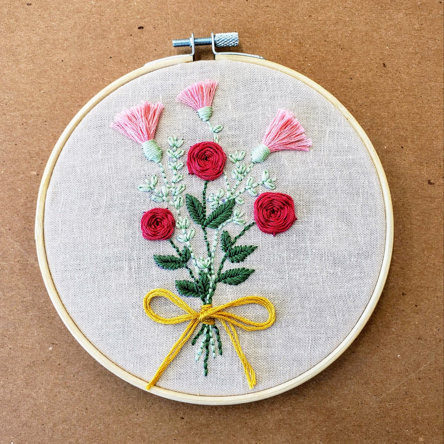 Floral Fill Stitch Embroidery