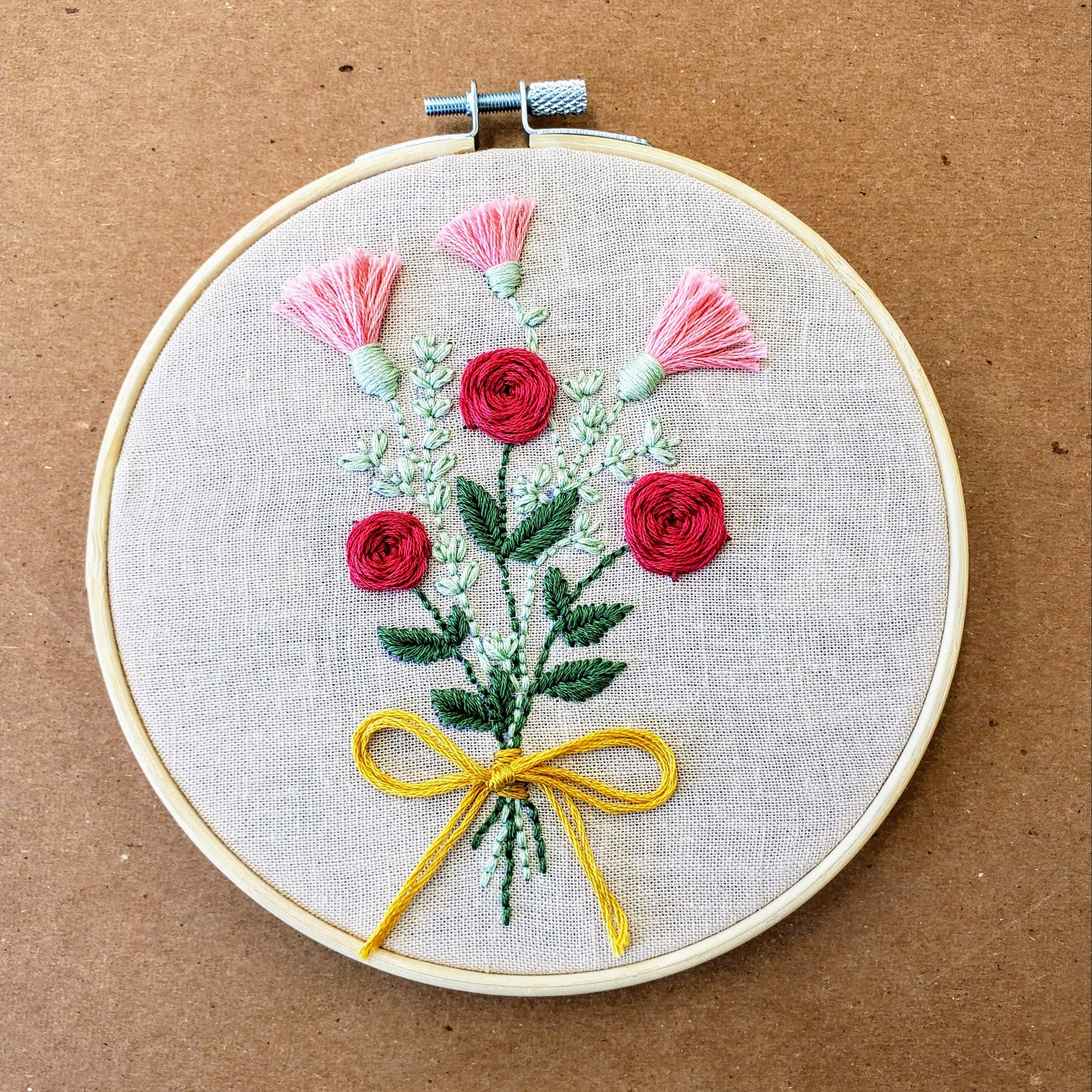 Floral Fill Stitch Embroidery