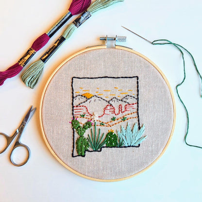 New Mexico desert embroidery class las cruces
