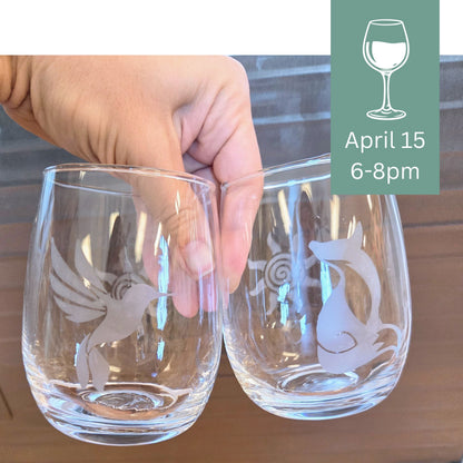 Glass Etching Craft Class Winery Las Cruces