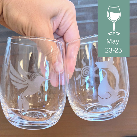 custom wine glass making Wine Festival