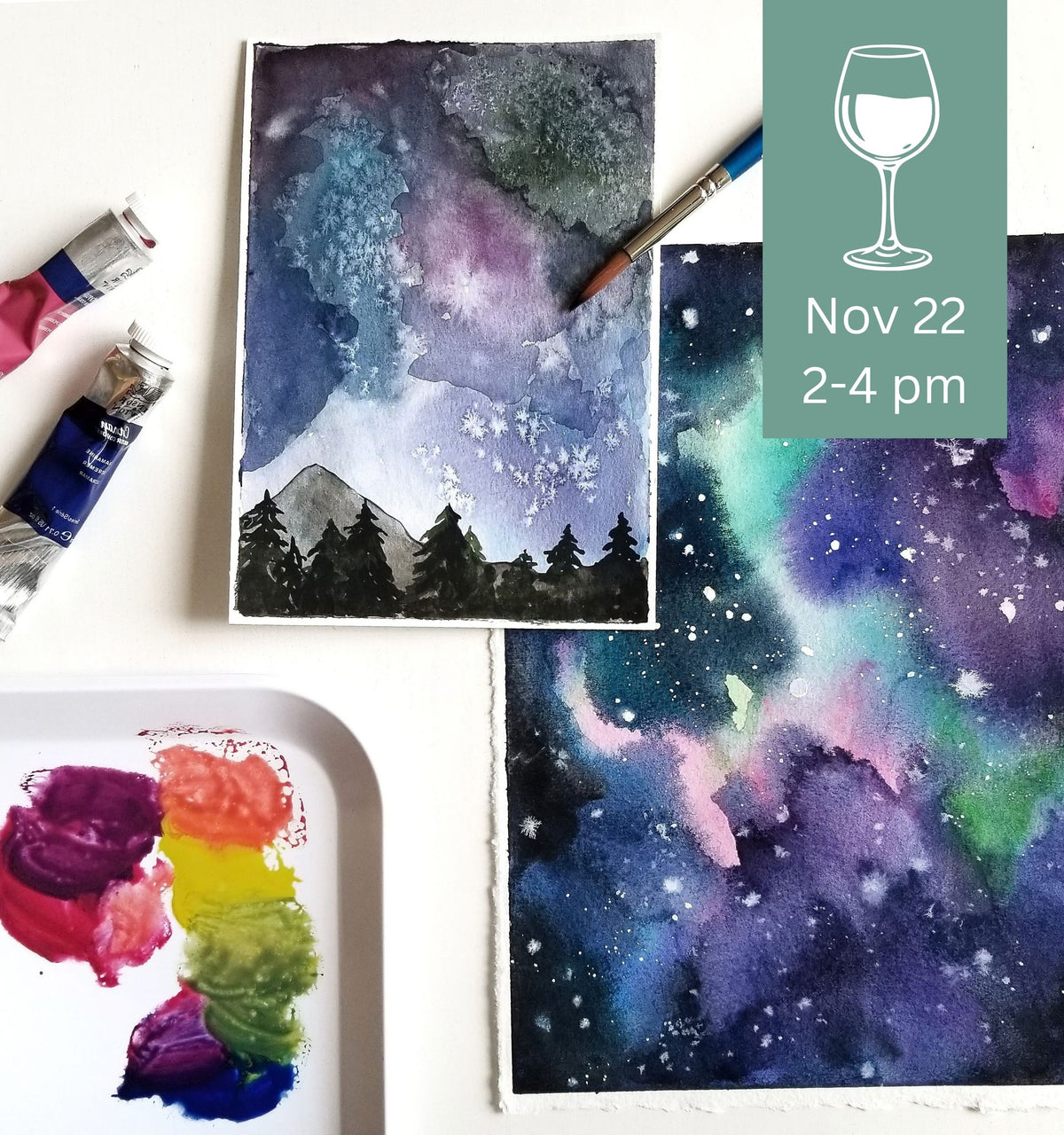 Craft & Sip: Watercolor Galaxy Painting Workshop at Rio Grande Winery