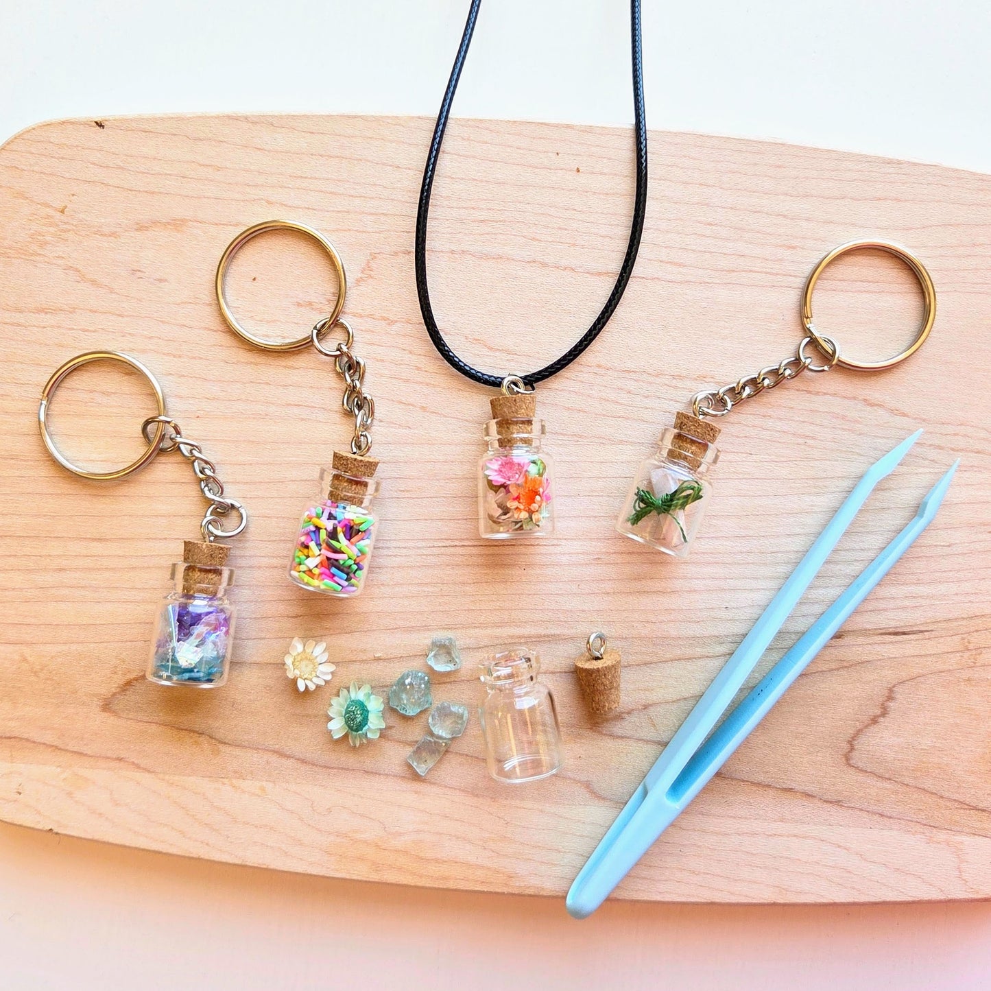 treasure bottle charms diy craft 