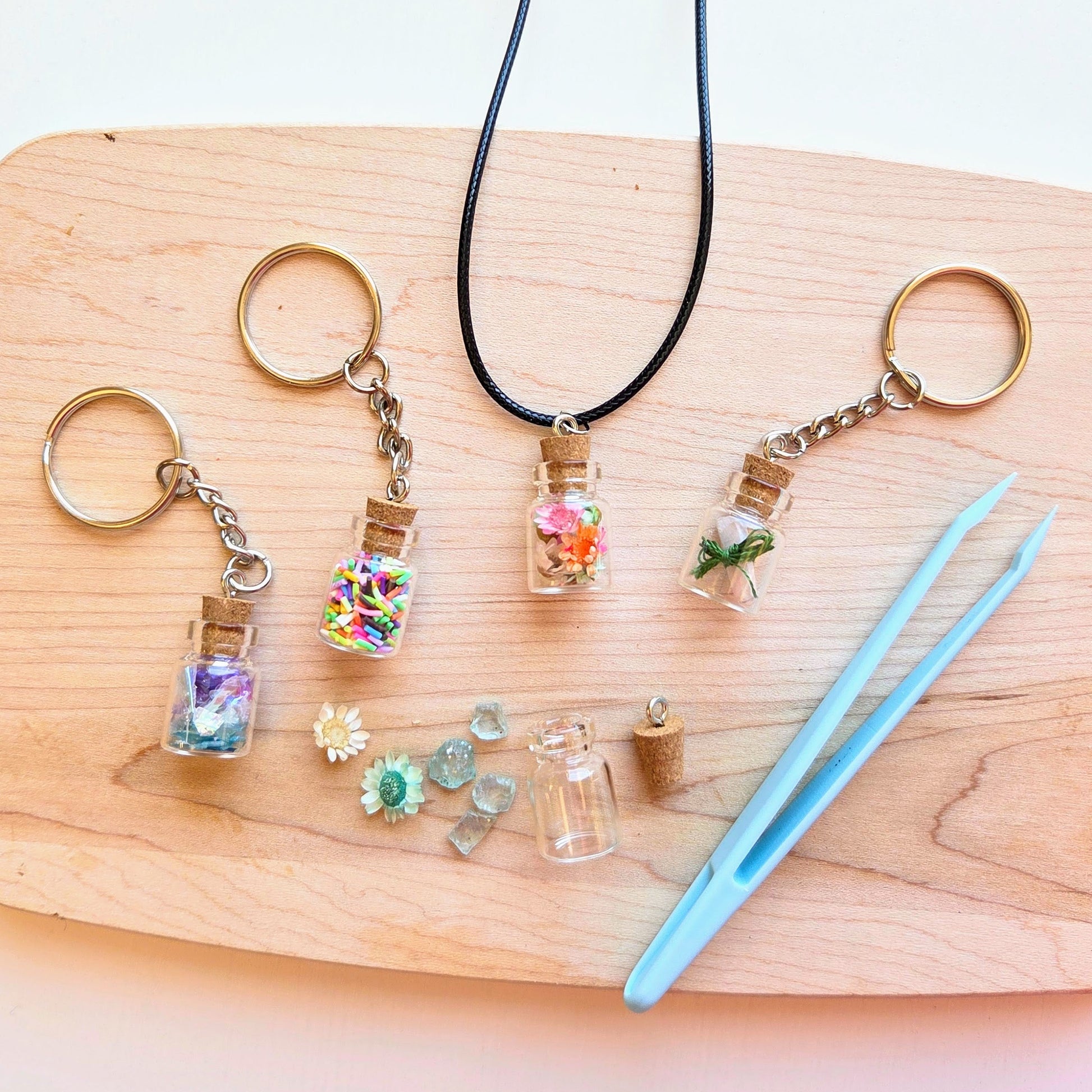 treasure bottle charms diy craft 