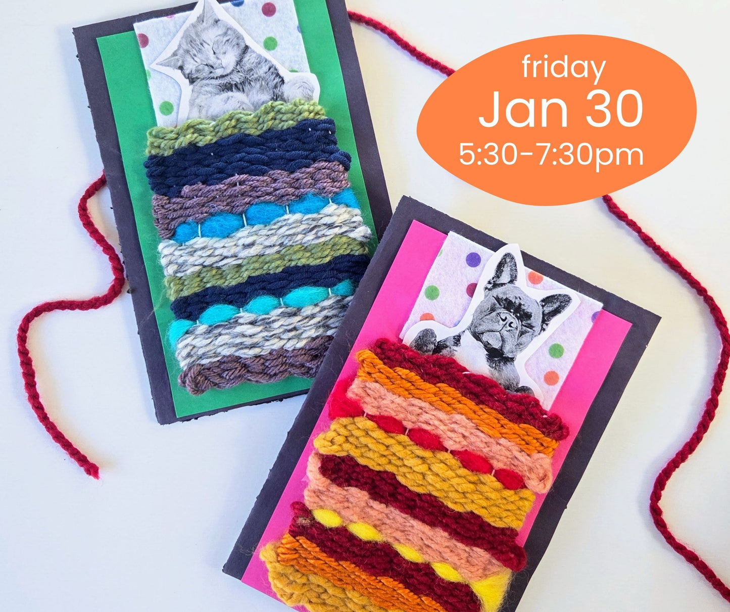 Kids’ Craft & Pizza Night: Sleepy Pet Weavings