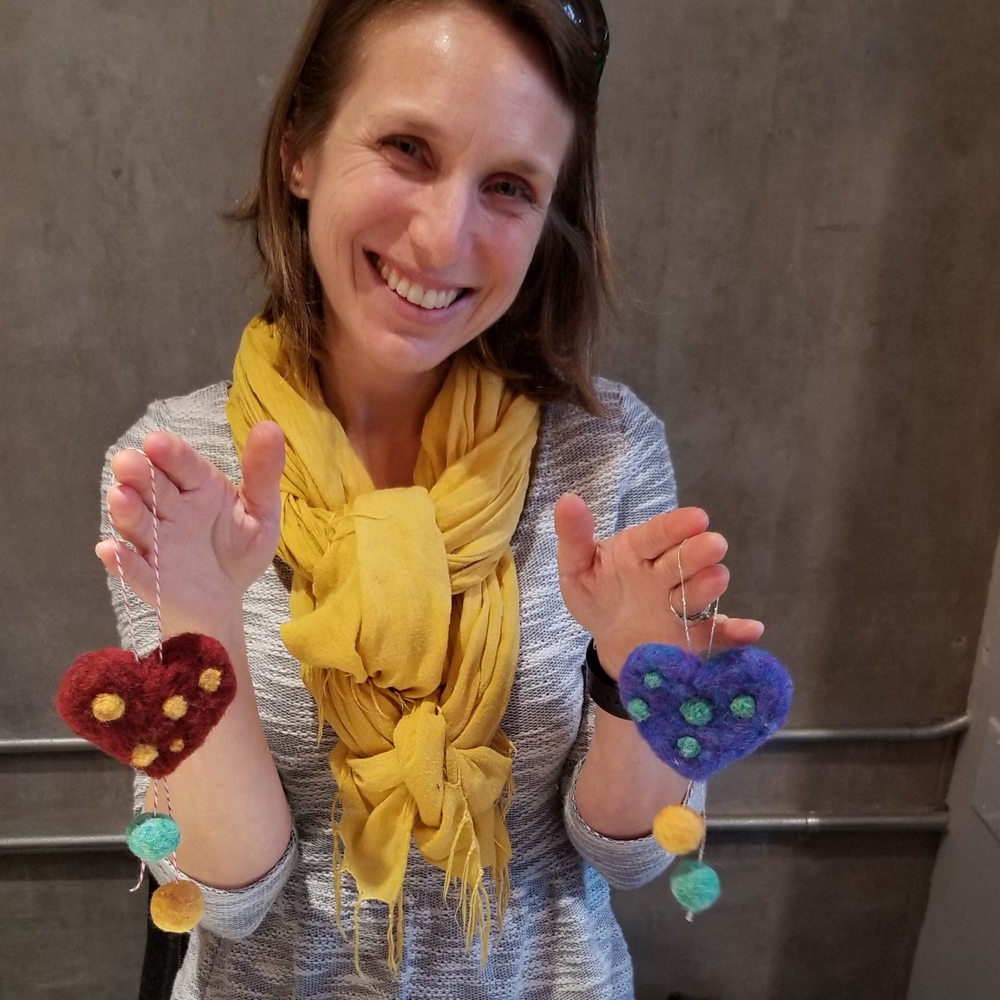 Needle Felted Heart Garland Workshop