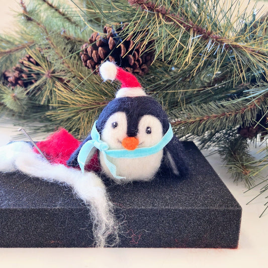 needle felting penguin class 