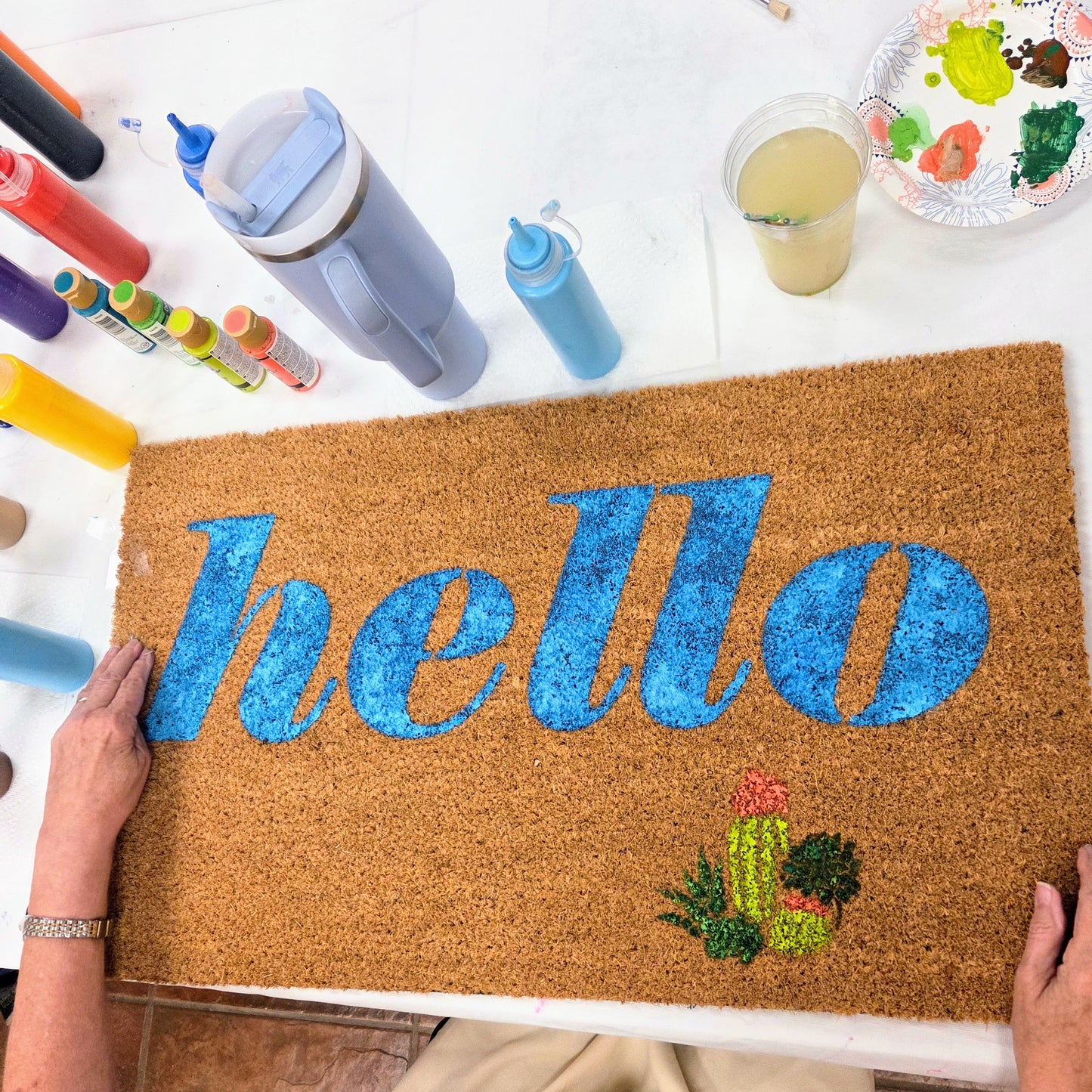 DIY Painted Doormat Workshop