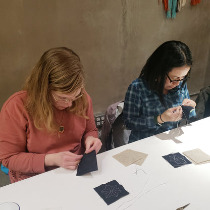 sashiko boro embroidery mending class
