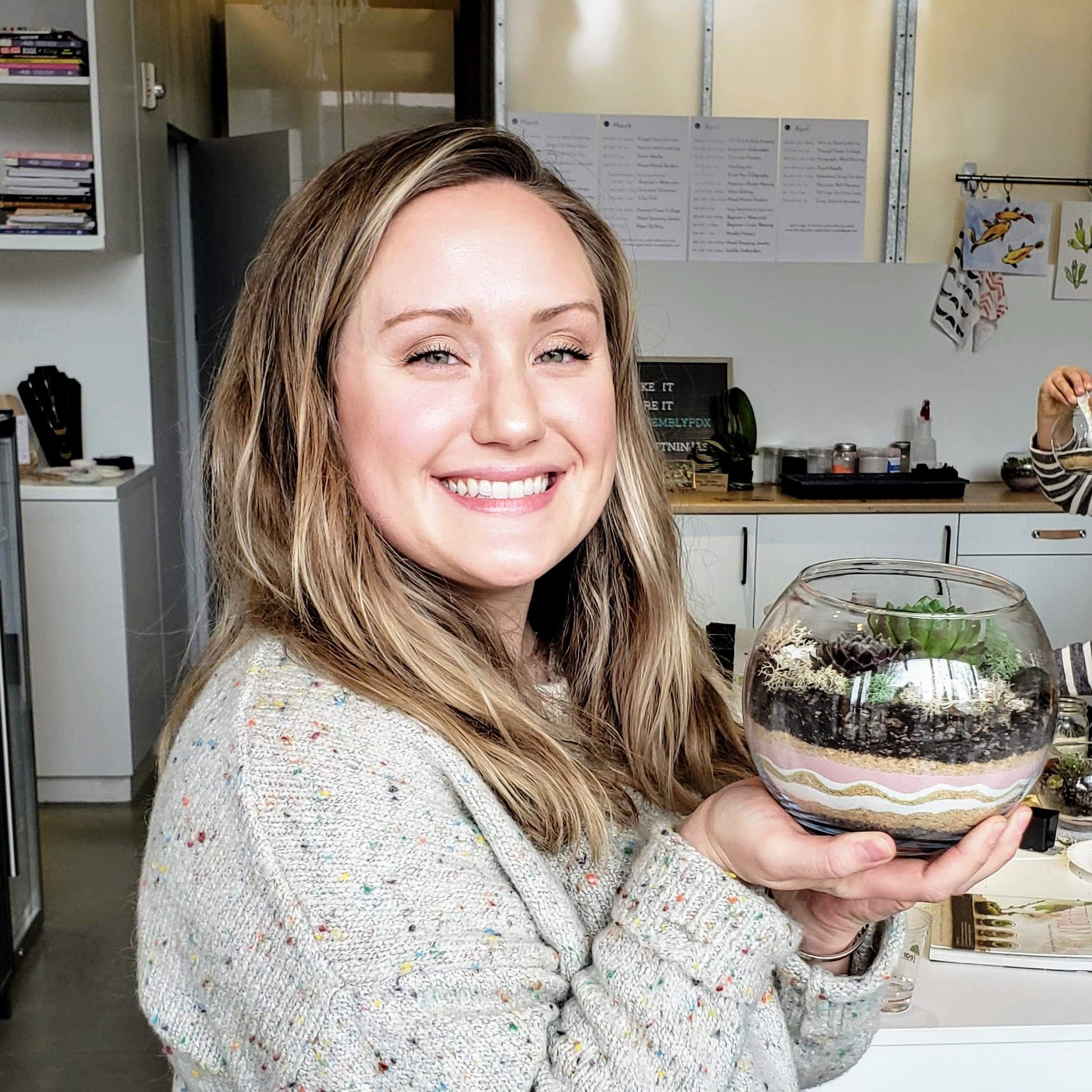 succulent terrarium building activity