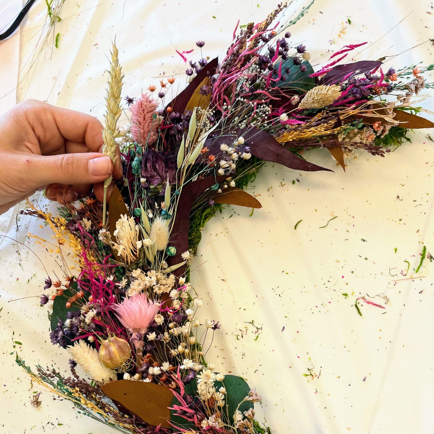 Dried Floral Moon Wreath Workshop