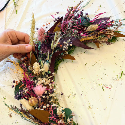 Dried Floral Moon Wreath Workshop