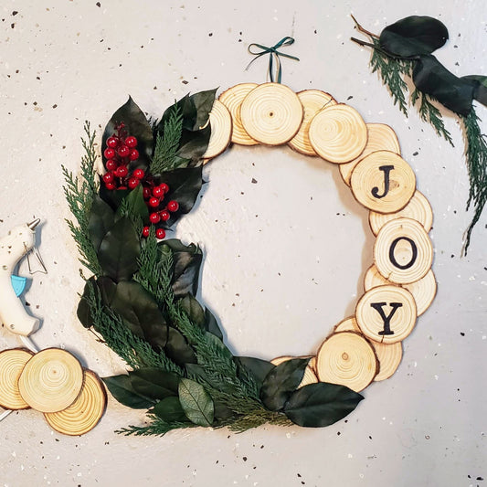 Winter Wood Slice Wreath Making Workshop