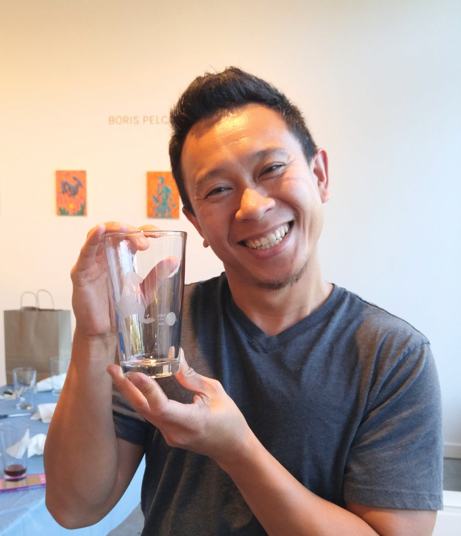 glass etching craft workshop
