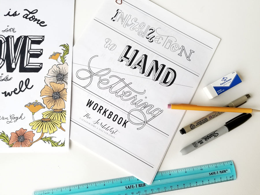 beginner's hand lettering workbook