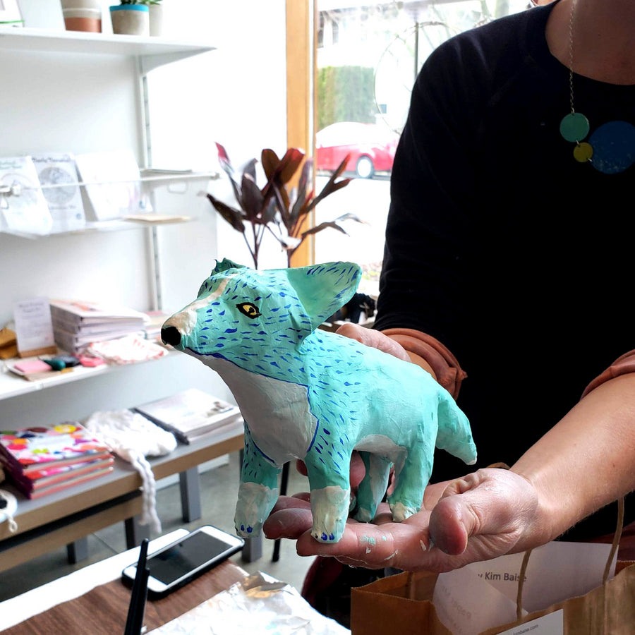paper mache animal class
