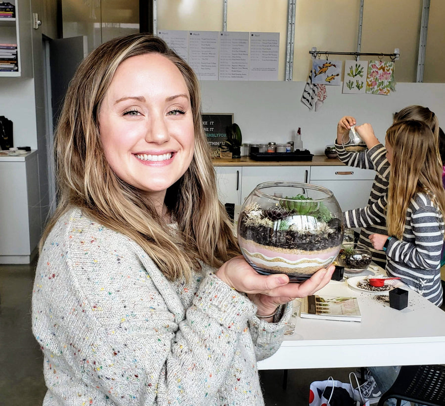 learn how to create a succulent plant terrarium 