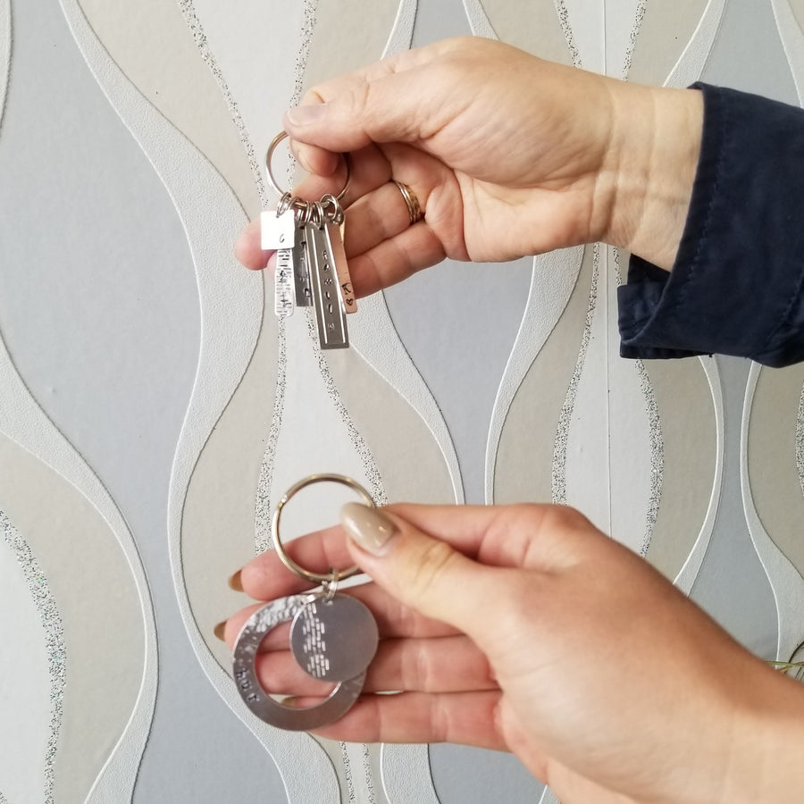 create your own custom metal stamped keychains 