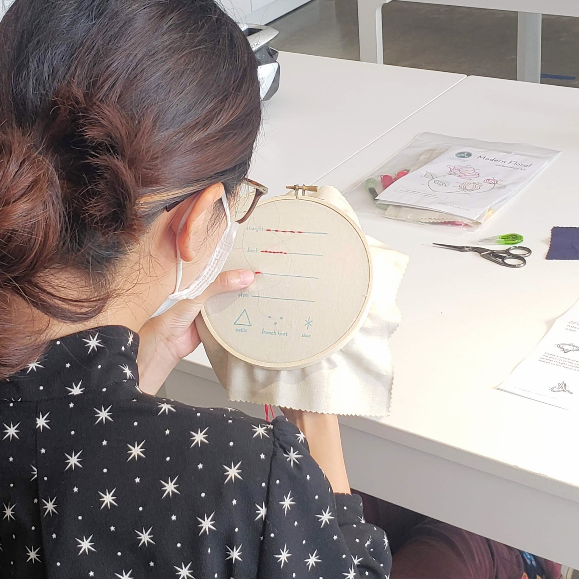 stitch sampler embroidery workshop