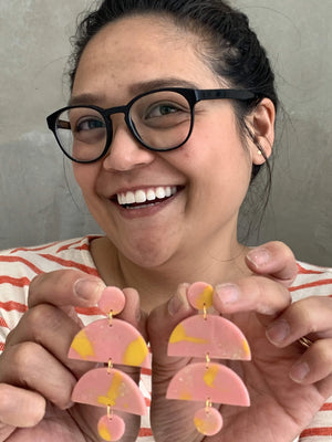 clay statement earrings workshop 