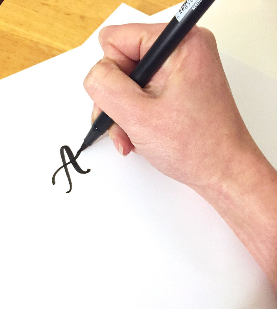 learn how to do brush pen writing