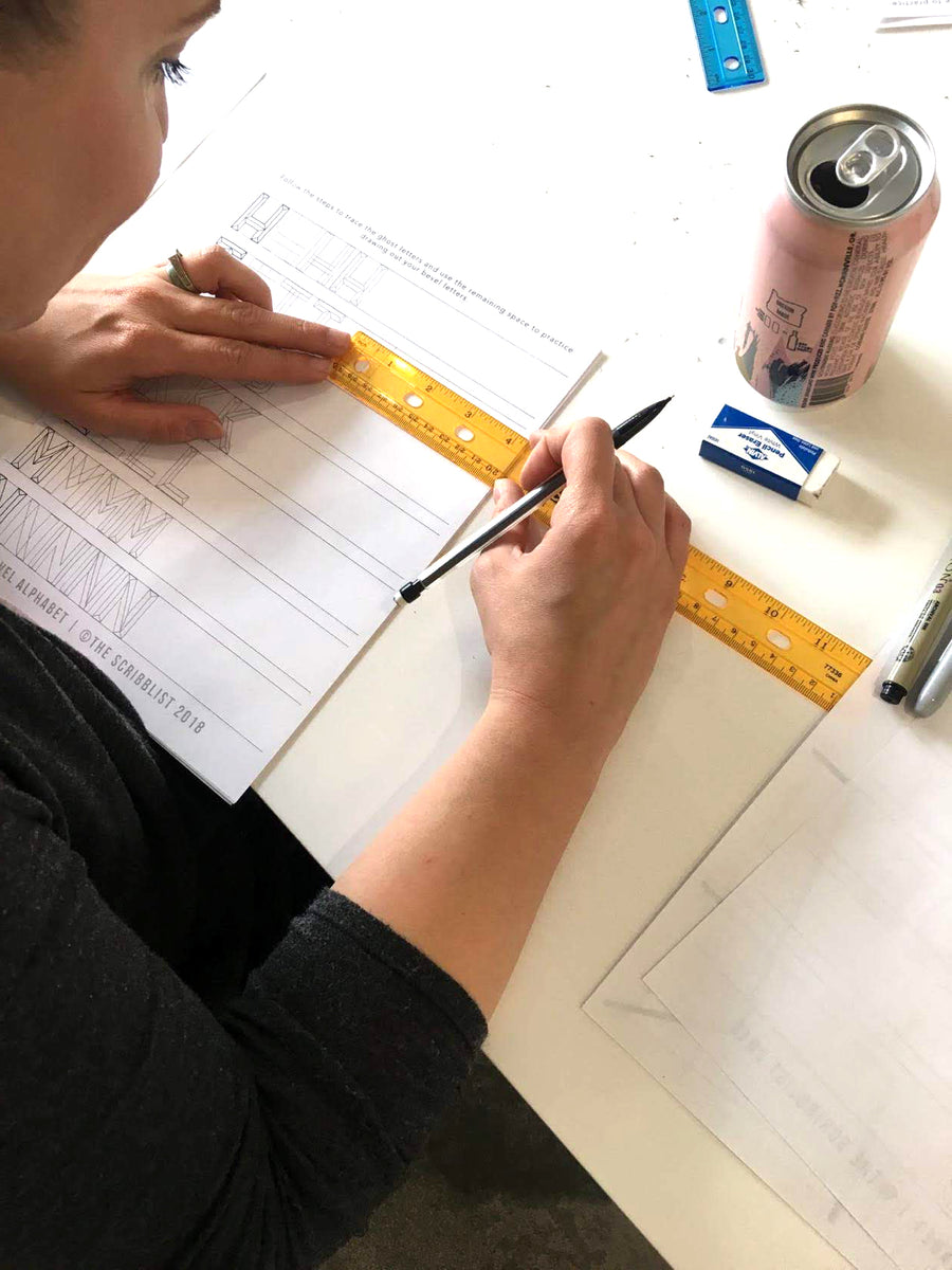 graphic design and lettering class