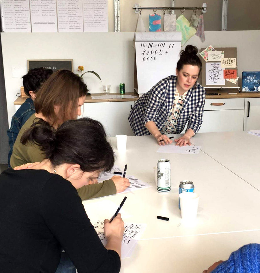 brush pen lettering workshop