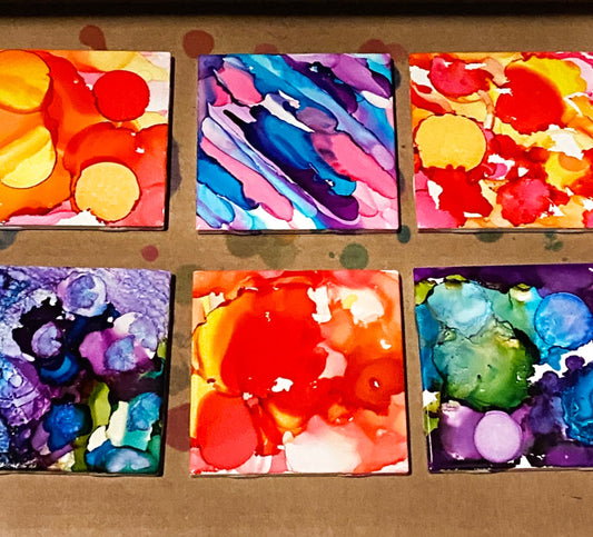 alcohol marbling ink fluid art class