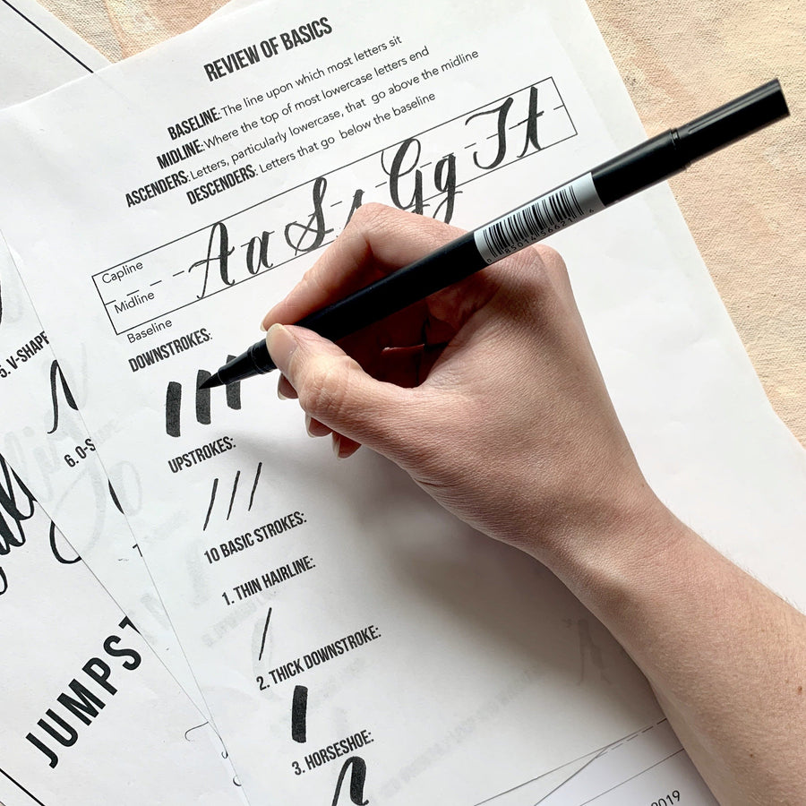 brush pen calligraphy online class