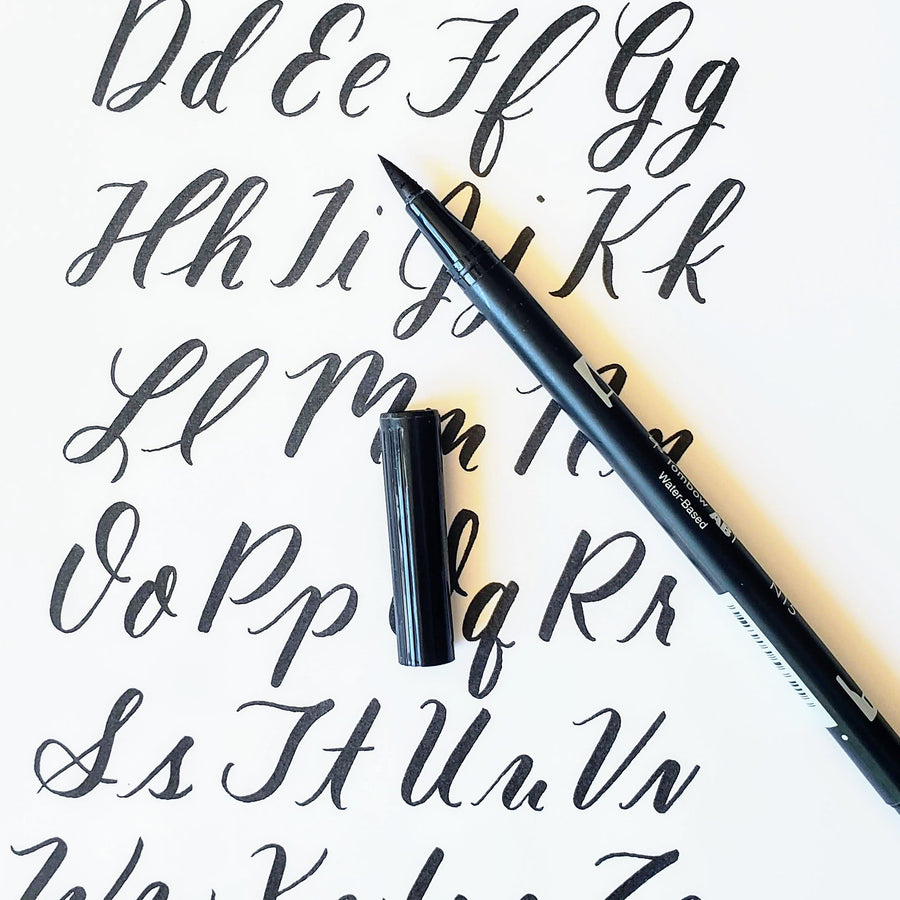 brush pen lettering online class