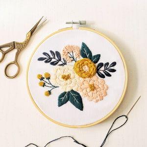 fill stitch floral embroidery class 