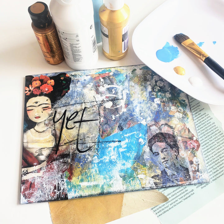 mixed-media collage art class
