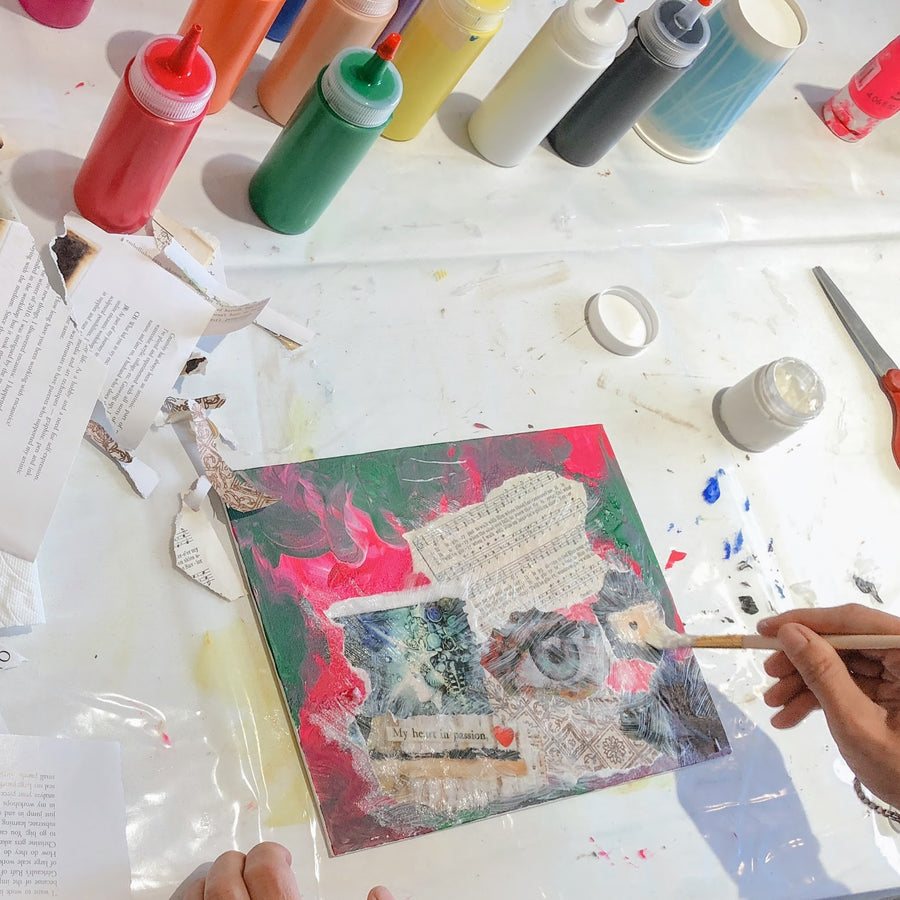 Mixed-Media Collage Workshop – Assembly: gather + create