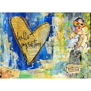 mixed media collage on canvas class